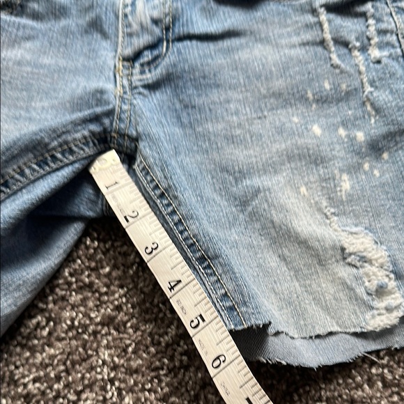 Angels Women's Distressed Blue Denim Shorts Size 7 - Picture 8 of 11